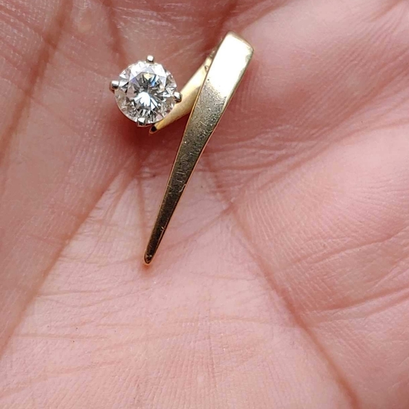 Sale! Vintage unique 14k diamond .65 carat pendant charm - Picture 4 of 14